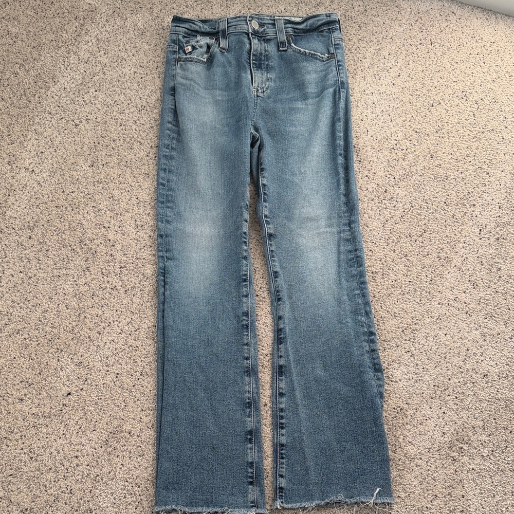 Ag Adriano Goldschmied Light Blue Straight Leg Jeans